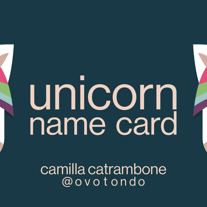 DIY Unicorn Name Card - Camilla Catrambone @ovotondo