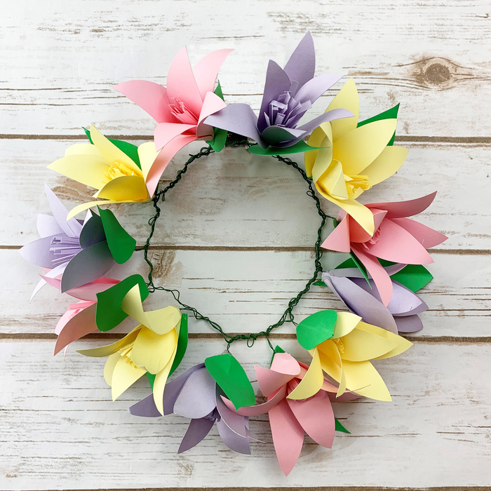 How To Make A Paper Flower Wreath