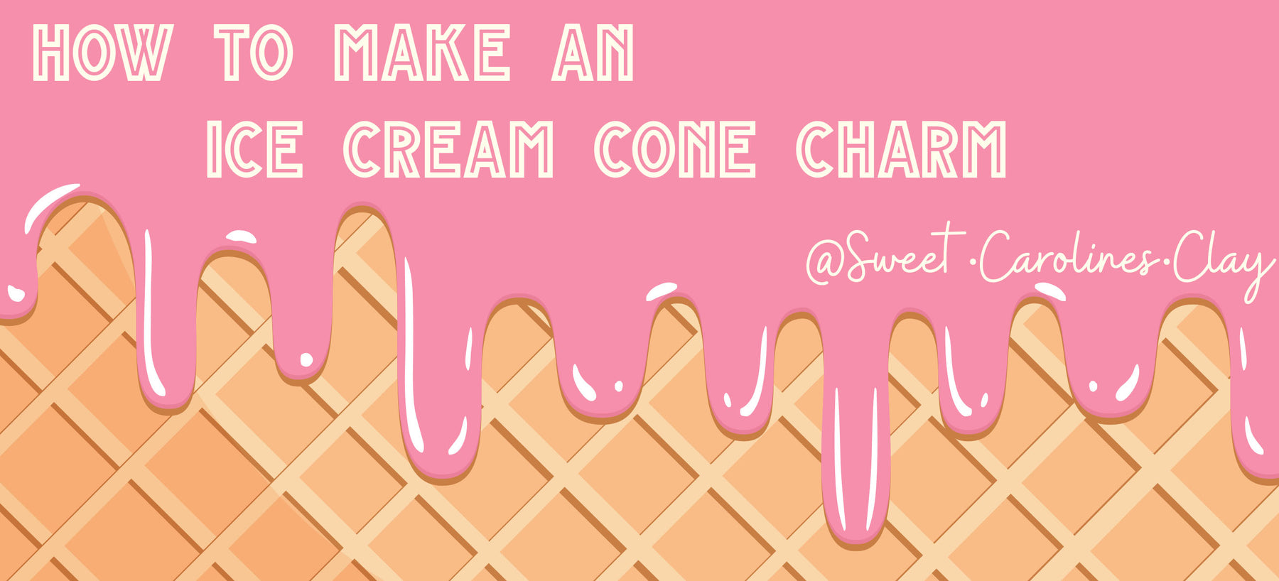 How To Make An Ice Cream Cone Charm - @sweet.carolines.clay