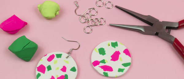 crafting polymer clay earrings