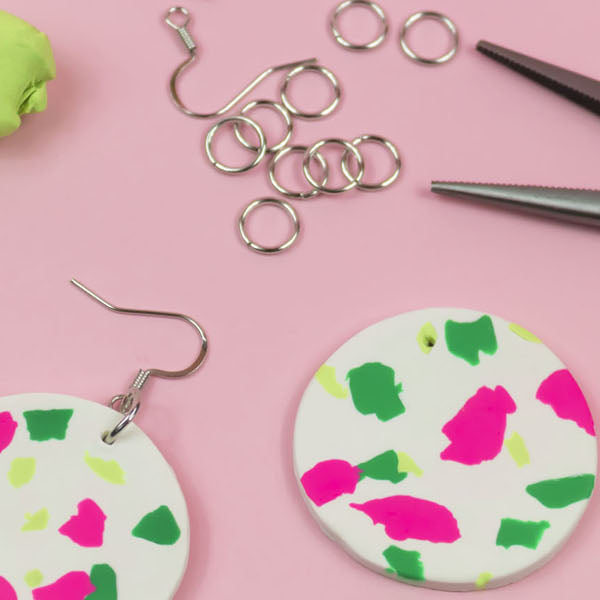 crafting polymer clay earrings
