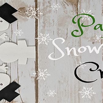 Paper Snowflake Craft - Snowman Snowflake