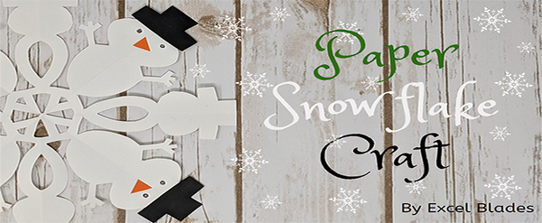 Paper Snowflake Craft - Snowman Snowflake