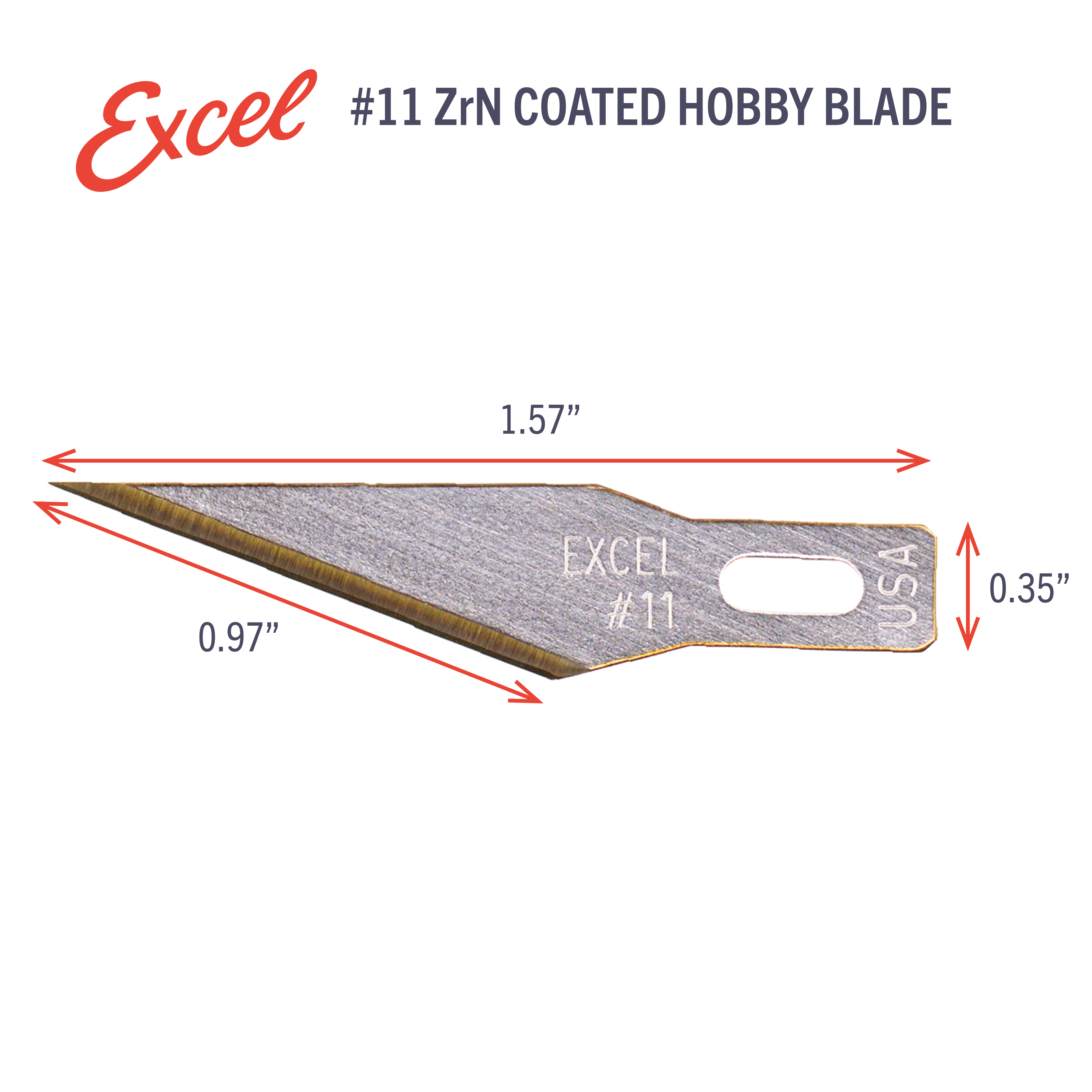 #11 ZrN Coated Hobby Knife Blades