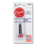 packaged 2-pack of Excel Blades' #65 blade replacement blade