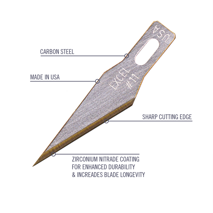 #11 ZrN Coated Hobby Knife Blades