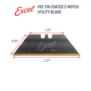 #92 TiN Coated HD 2-Notch Utility Blade