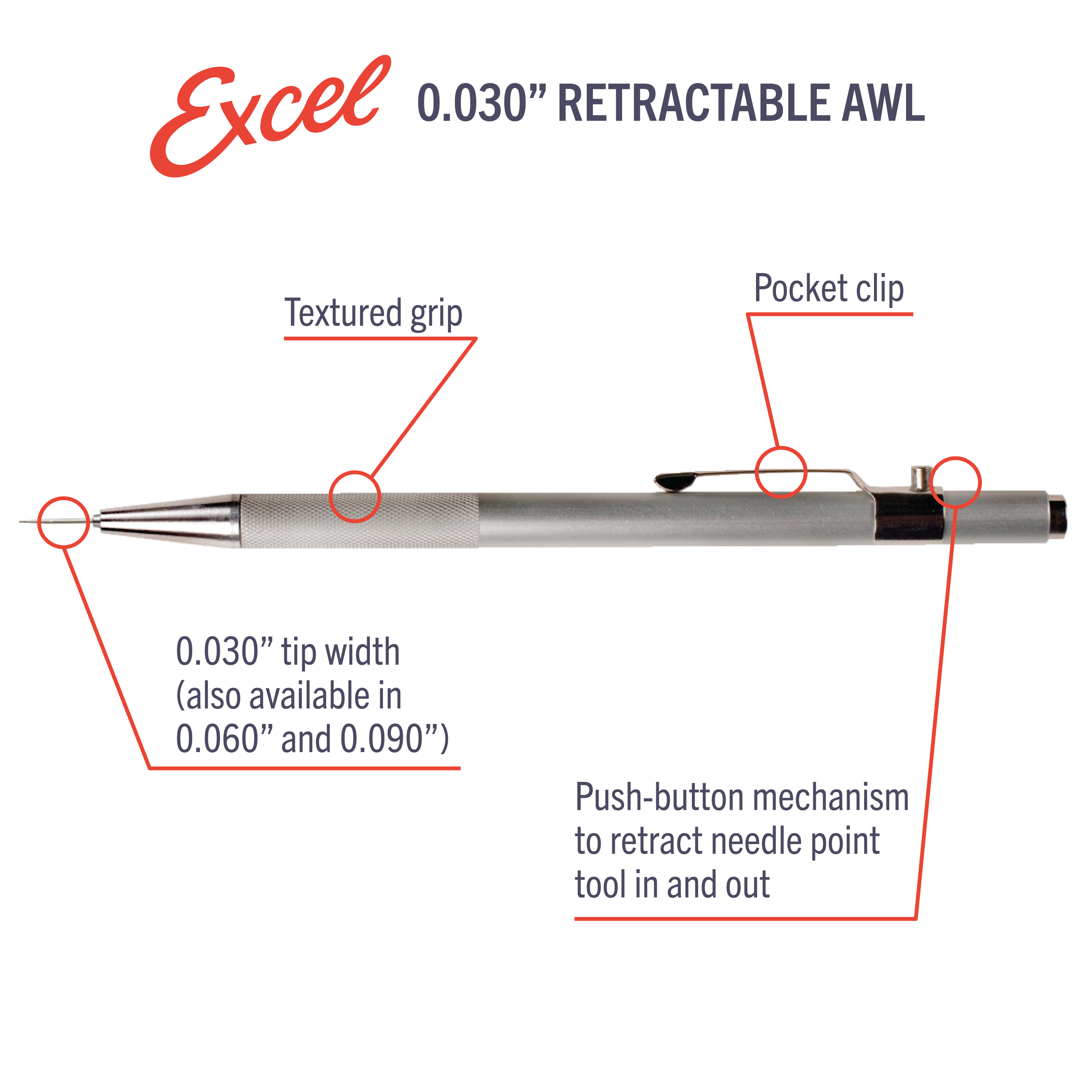Retractable Weeding Pen with Replaceable Tip