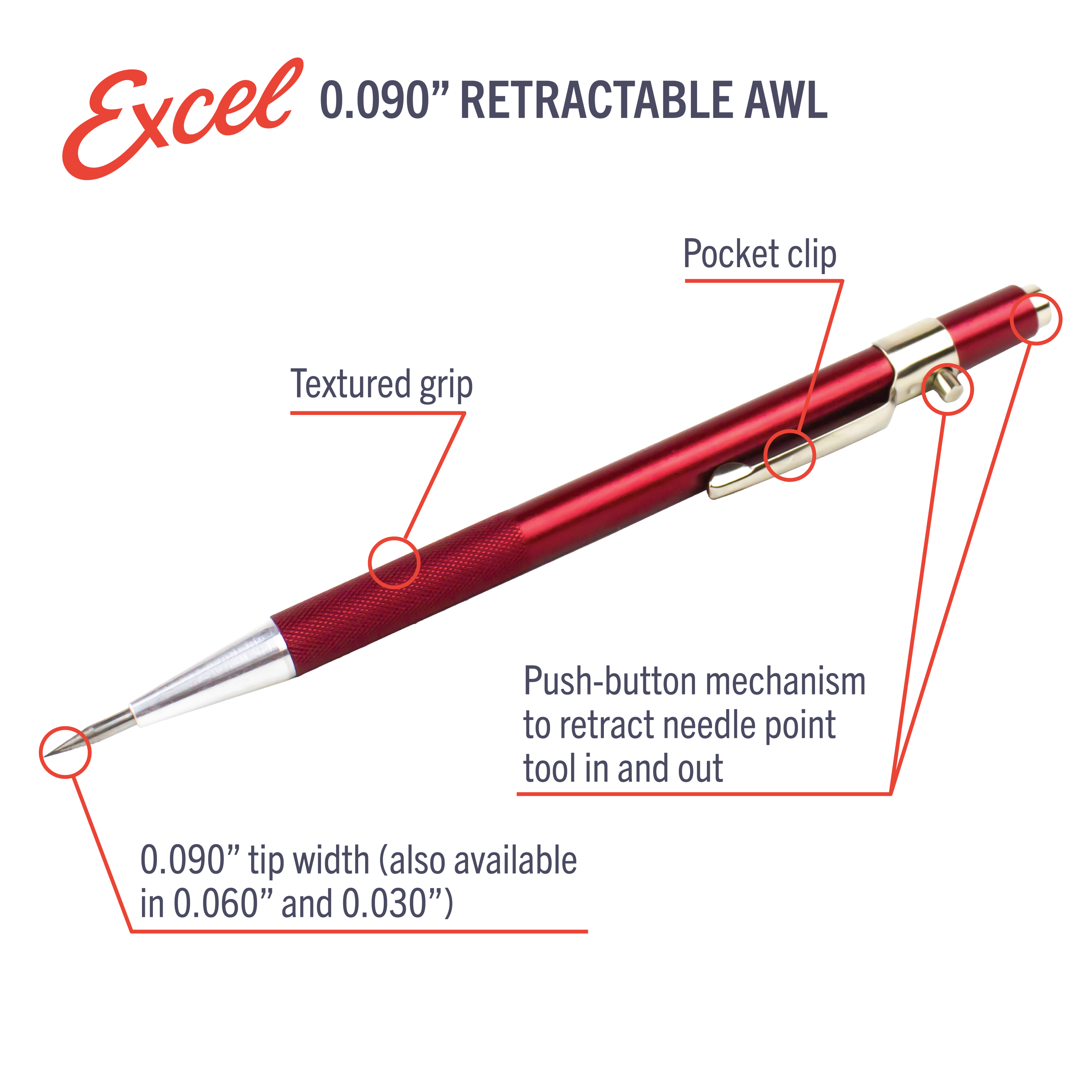 Retractable Weeding Pen with Replaceable Tip