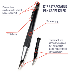 K47 Executive Retractable Pen Craft Knife