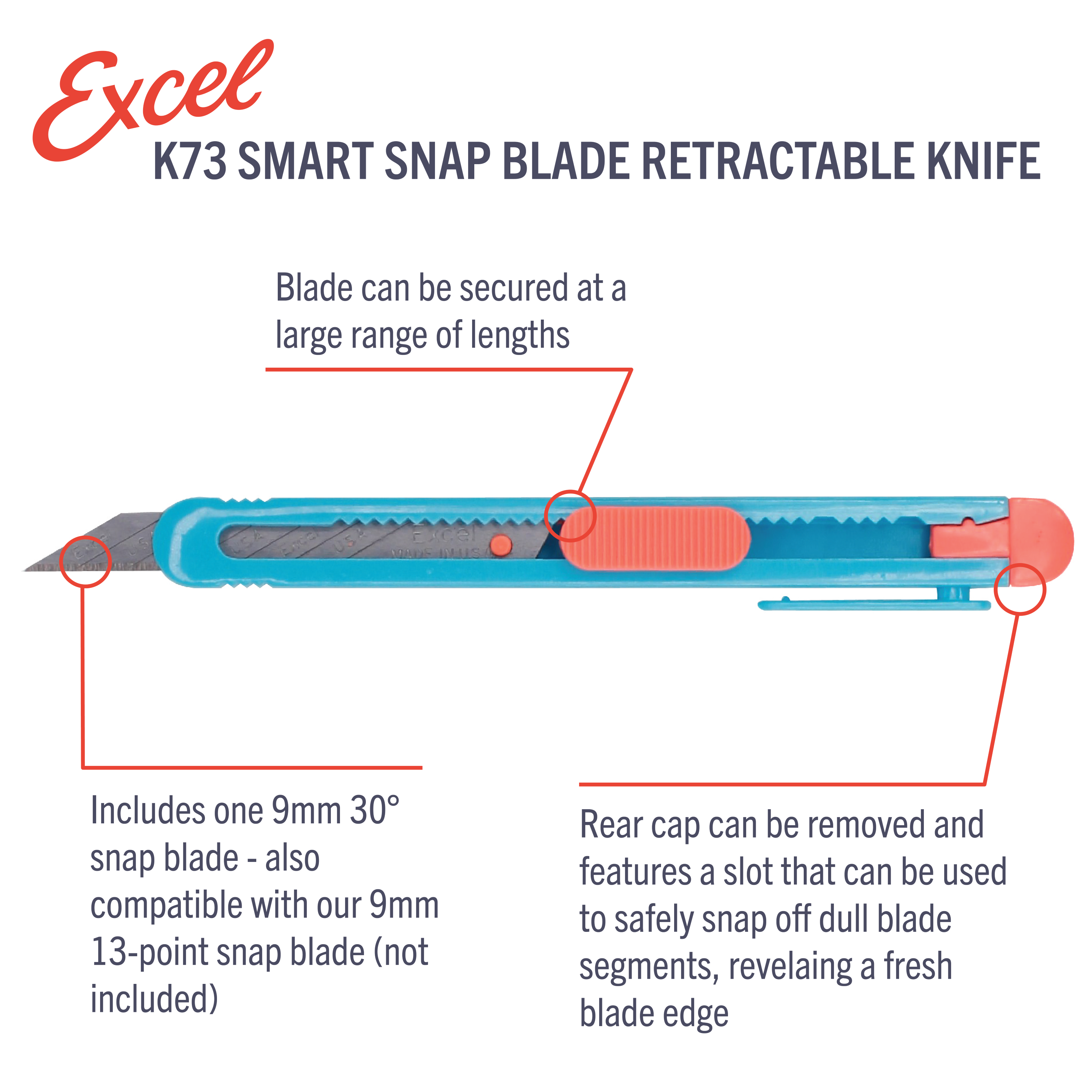 K73 Smart Snap Blade Knife