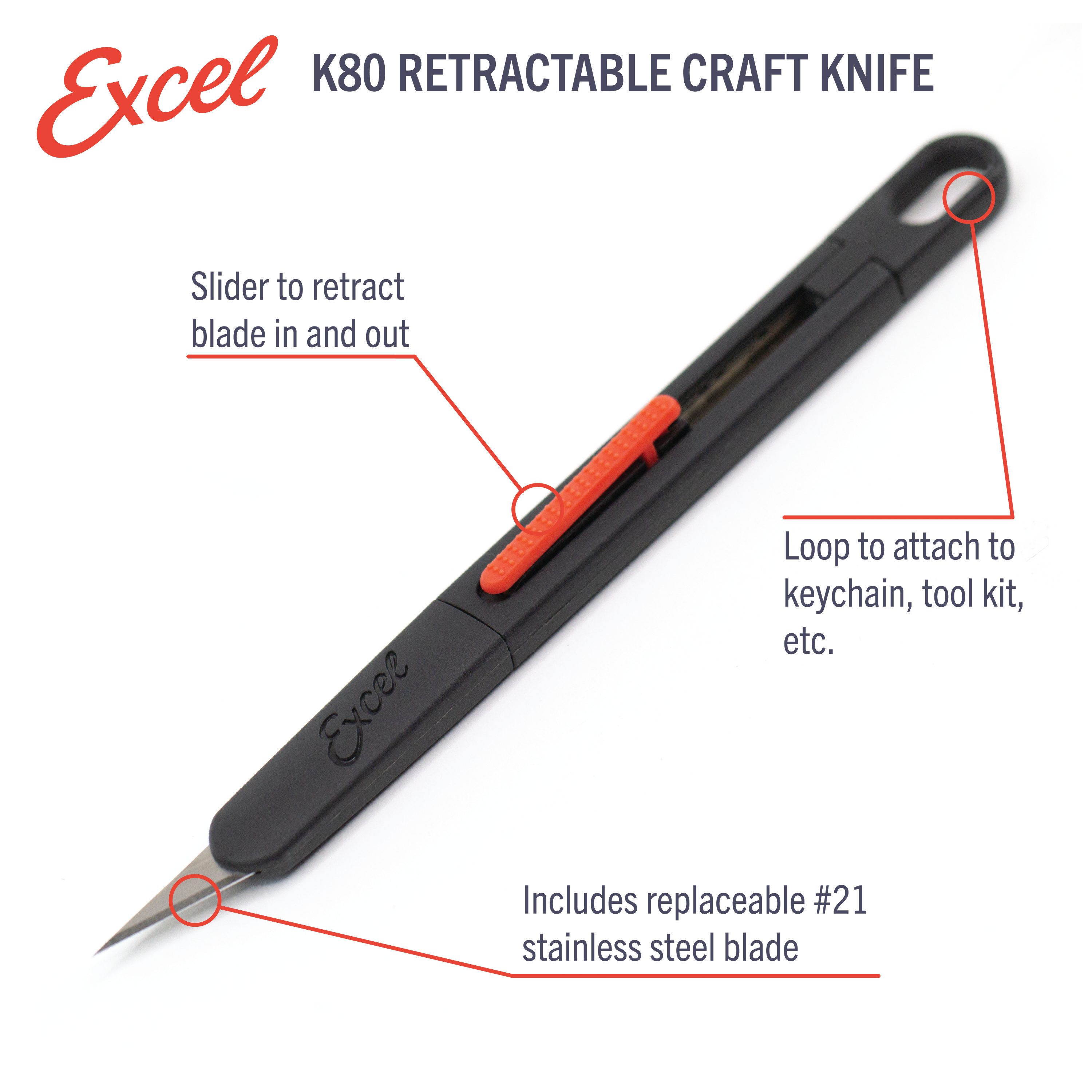 K80 Retractable Craft Knife