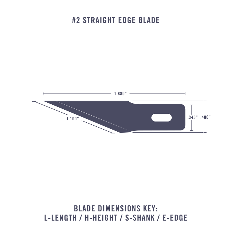 #2 Straight Edge Blade | Excel Blades 100 PCS.