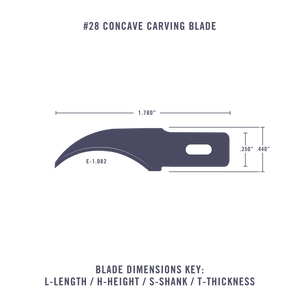#28 Concave Carving Blades