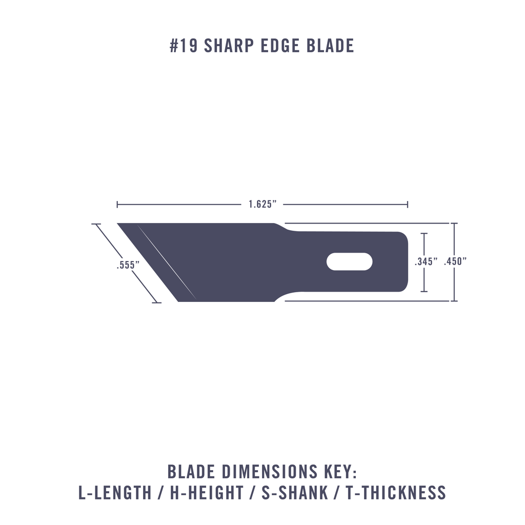 #19 Sharp Edge Blade | Replacement Hobby Blades | Excel Blades