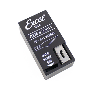 Excel Blades #11 Blade 15pack dispenser and used blade bin.