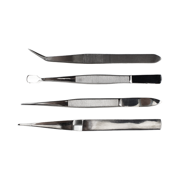 Excel 30416 - Stainless Steel Tweezers 4 Piece Set, Pouch - Midwest Model  Railroad